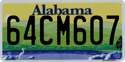 AL license plate 64CM607