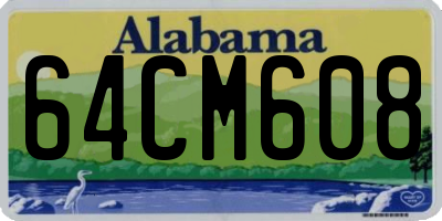 AL license plate 64CM608