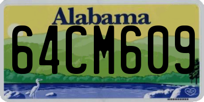 AL license plate 64CM609