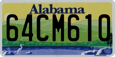 AL license plate 64CM610