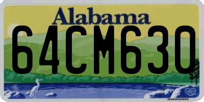 AL license plate 64CM630