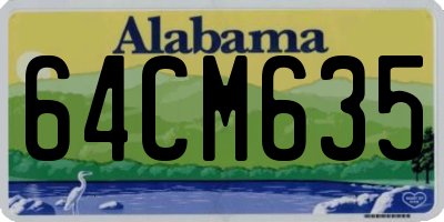 AL license plate 64CM635