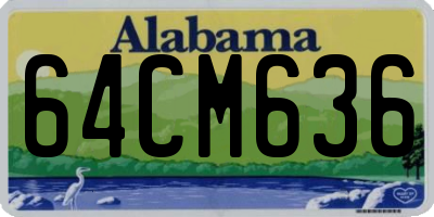 AL license plate 64CM636