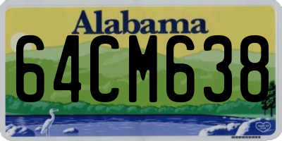 AL license plate 64CM638