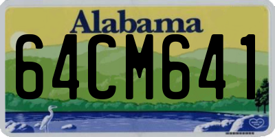 AL license plate 64CM641