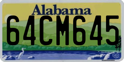 AL license plate 64CM645