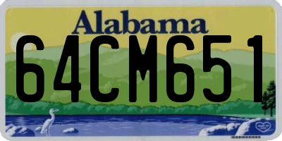 AL license plate 64CM651