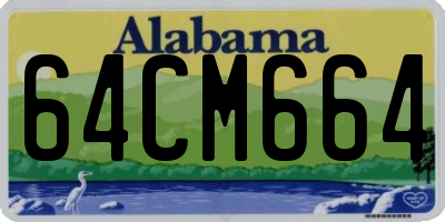 AL license plate 64CM664