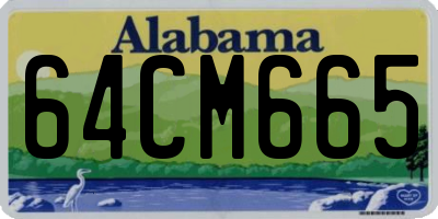 AL license plate 64CM665