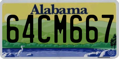 AL license plate 64CM667