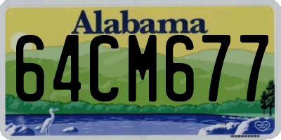 AL license plate 64CM677