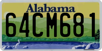 AL license plate 64CM681