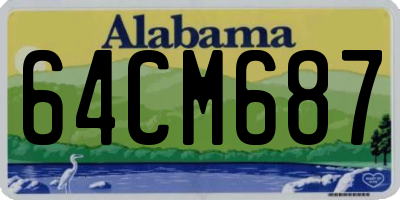AL license plate 64CM687