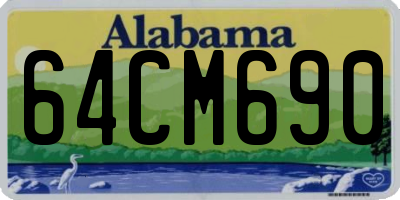 AL license plate 64CM690