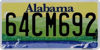 AL license plate 64CM692