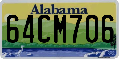 AL license plate 64CM706