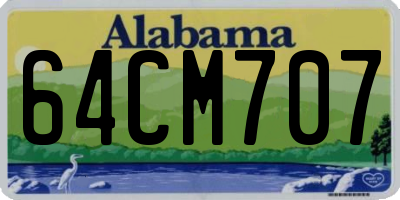 AL license plate 64CM707