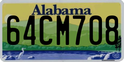 AL license plate 64CM708