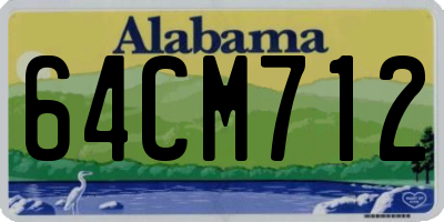 AL license plate 64CM712