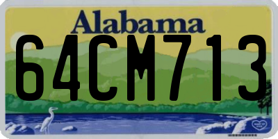 AL license plate 64CM713