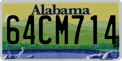 AL license plate 64CM714
