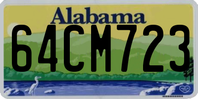 AL license plate 64CM723
