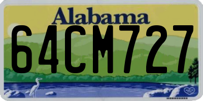 AL license plate 64CM727