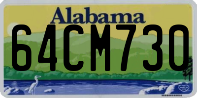 AL license plate 64CM730