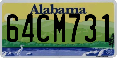 AL license plate 64CM731