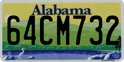AL license plate 64CM732
