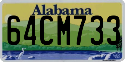 AL license plate 64CM733