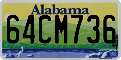 AL license plate 64CM736