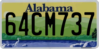 AL license plate 64CM737