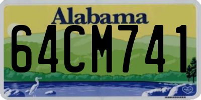 AL license plate 64CM741