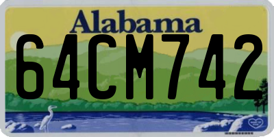 AL license plate 64CM742