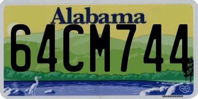 AL license plate 64CM744