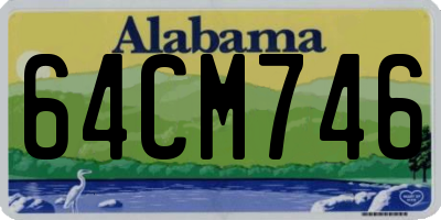 AL license plate 64CM746