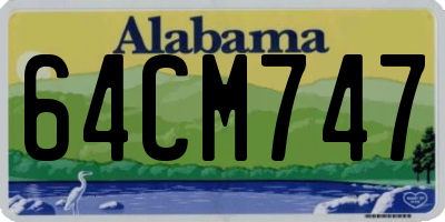 AL license plate 64CM747