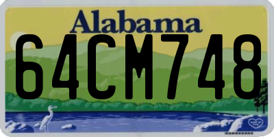 AL license plate 64CM748