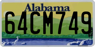 AL license plate 64CM749