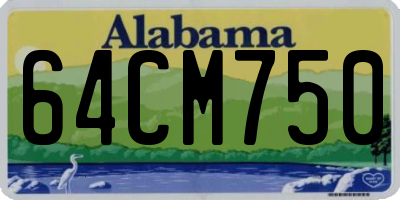 AL license plate 64CM750