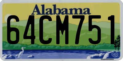 AL license plate 64CM751