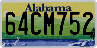AL license plate 64CM752