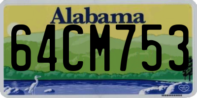 AL license plate 64CM753