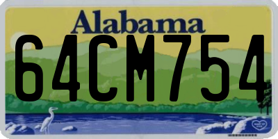 AL license plate 64CM754