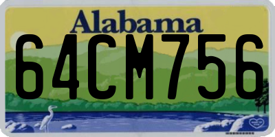 AL license plate 64CM756