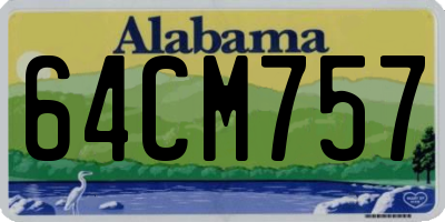 AL license plate 64CM757
