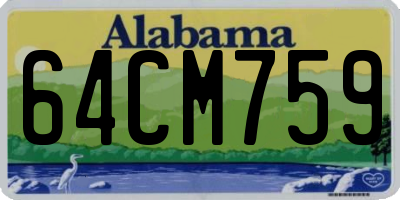 AL license plate 64CM759