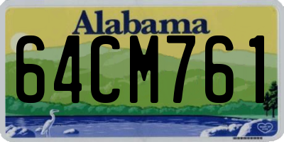 AL license plate 64CM761