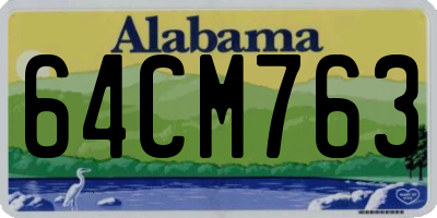 AL license plate 64CM763